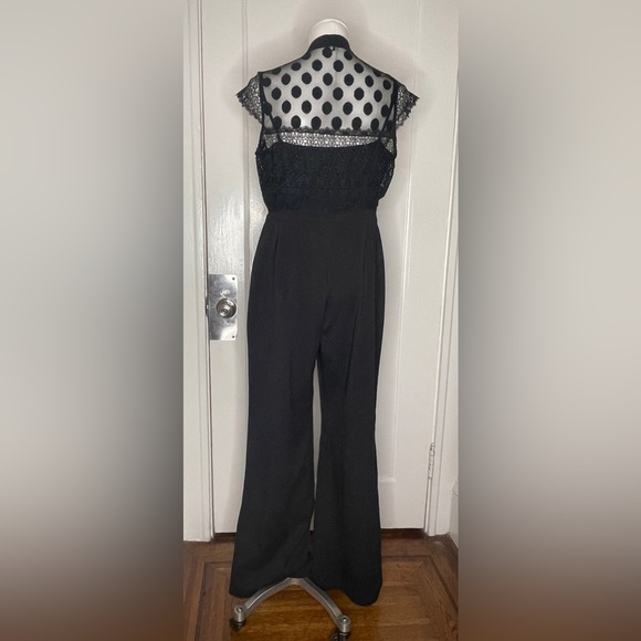 Adelyn Rae - Devon Lace & Woven Wide Legged Jumpsuit - Picture 7 of 16